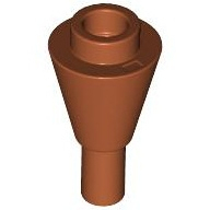 Lego kostka (kostička) kužel, tmavě oranžová (6134251, 6538444)